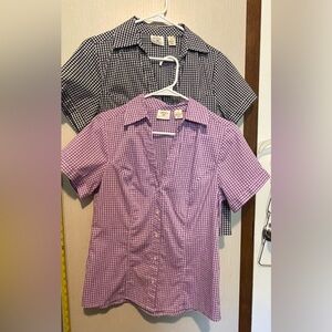 Two Gingham Shirts Rider by Lee, Easy Care